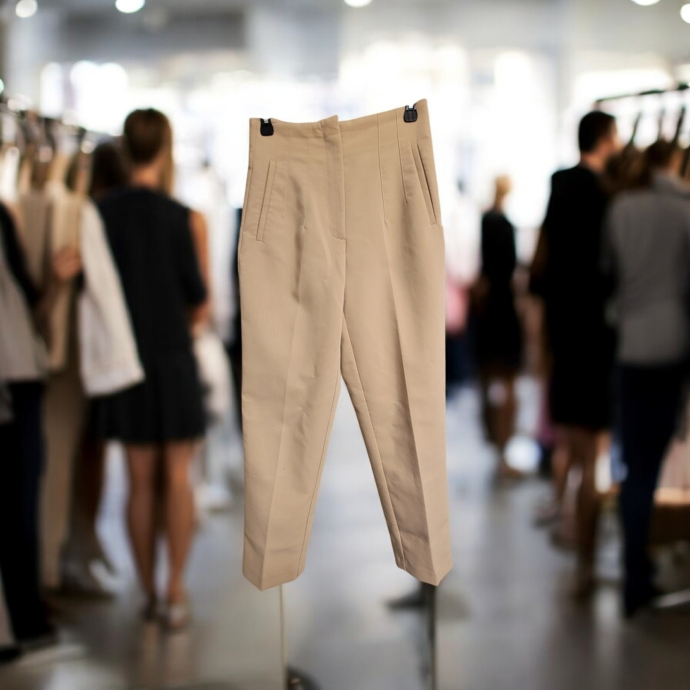 Zara Khaki Tailored Pants - Picture 6 of 6